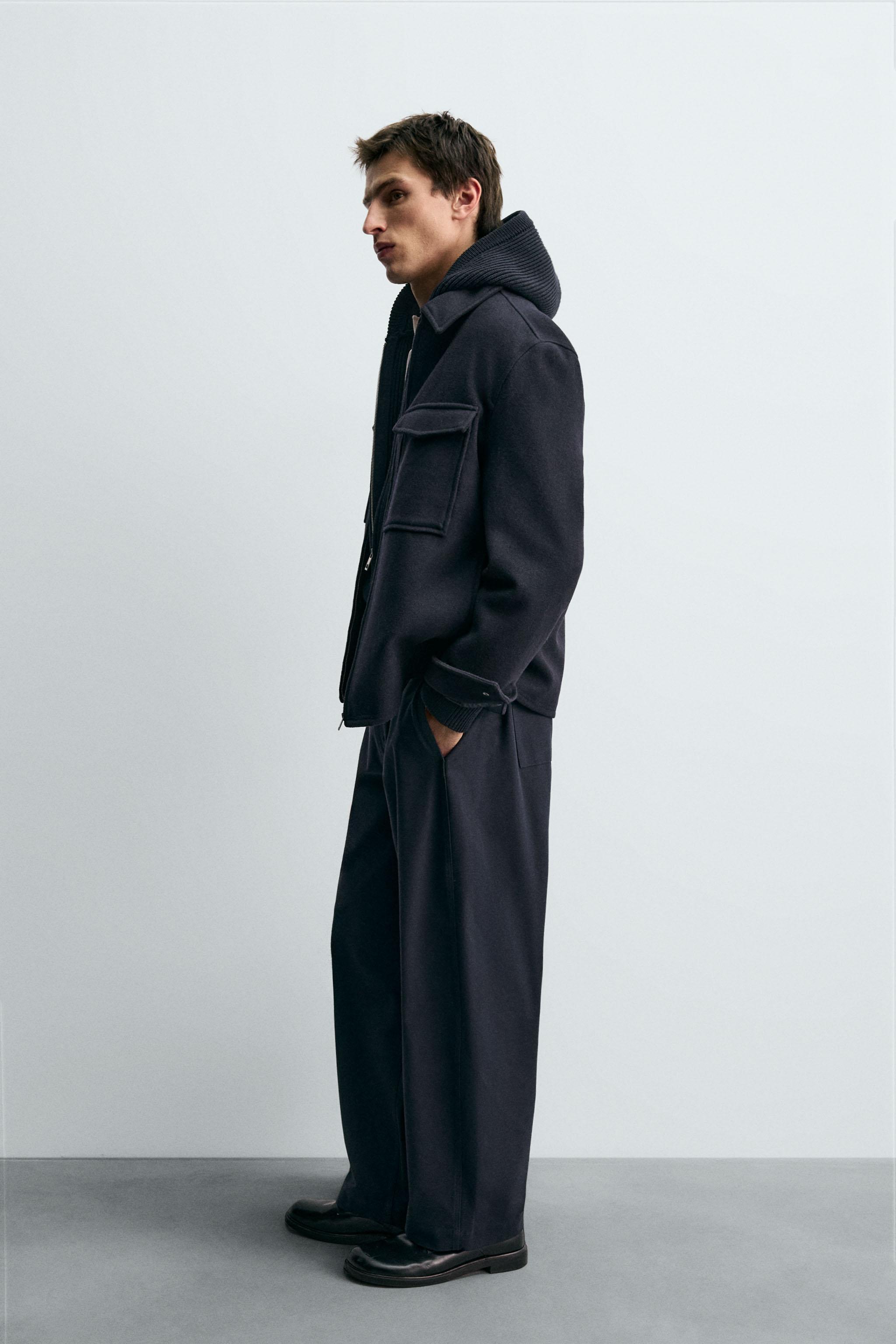 REGULAR FIT WOOL BLEND OVERSHIRT